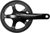 Juego de bielas Shimano Alfine FC-S501 - 170 mm, 8/9 velocidades, 130BCD, 39 dientes, eje hueco de 24 mm, incluye pedalier BSA (negro)