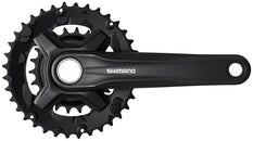 Juego de bielas Shimano FC-MT210-2 - 170 mm, 9 velocidades, 36/22 dientes, remachado, línea de cadena de 48,8 mm, color negro