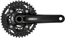 Juego de bielas Shimano FC-MT500-3 - 175 mm, 10 velocidades, 40/30/22 dientes, 96/64 BCD, color negro