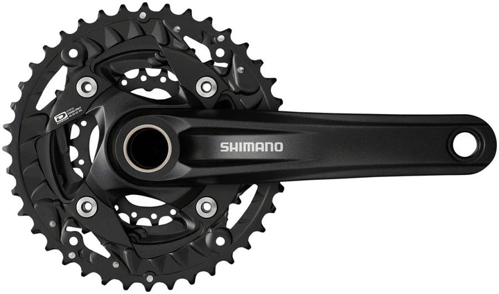 Juego de bielas Shimano FC-MT500-3 - 175 mm, 10 velocidades, 40/30/22 dientes, 96/64 BCD, color negro