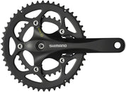 Juego de bielas Shimano FC-R345-L - 175 mm, 9 velocidades, 50/34 dientes, 5 tornillos, 110 BCD, interfaz de eje Octalink V2, negro