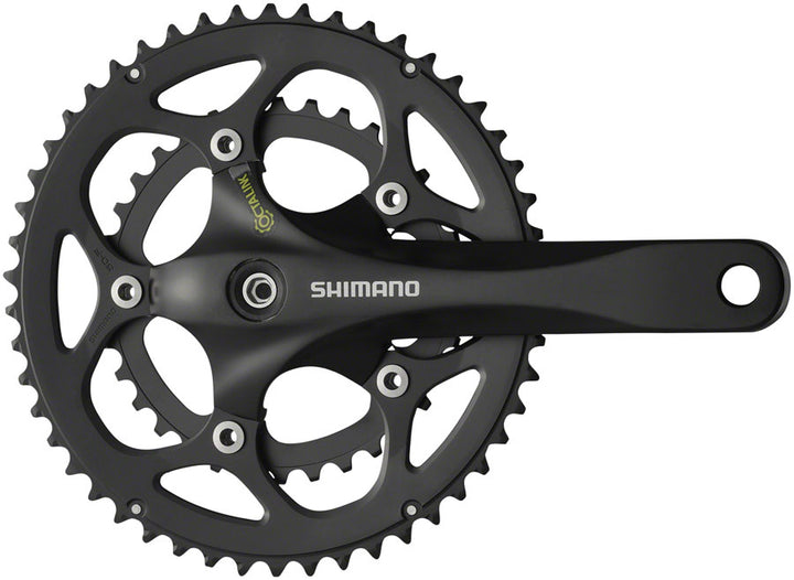Juego de bielas Shimano FC-R345-L - 175 mm, 9 velocidades, 50/34 dientes, 5 tornillos, 110 BCD, interfaz de eje Octalink V2, negro