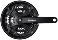 Juego de bielas Shimano FC-MT101 - 175 mm, 9 velocidades, 40/30/22 dientes, eje cuadrado JIS, línea de cadena de 50 mm, color negro