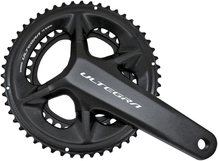 Juego de bielas Shimano Ultegra FC-08 - 165 mm, 11 velocidades, 52/36 dientes, 110 BCD asimétrico, interfaz de eje Hollowtech II, negro