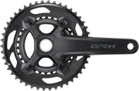 Juego de bielas Shimano GRX FC-RX610-2 - 165 mm, 12 velocidades, 46/30 dientes, 110/80 BCD, eje Hollowtech II, interfaz BLK