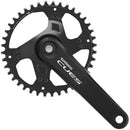Juego de bielas Shimano CUES FC-U4000-1 - 170 mm, 9/10/11 velocidades, 40 dientes, cono cuadrado remachado, interfaz de eje JIS, negro