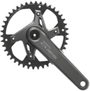 Juego de bielas Shimano CUES FC-U6000-1 - 170 mm, 9/10/11 velocidades, 42 dientes, asimétrico, 110 BCD, Hollowtech II, negro