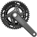 Juego de bielas Shimano CUES FC-U6010-2 - 170 mm, 11 velocidades, 46/32 dientes, asimétrico, 110 BCD, Hollowtech II, negro