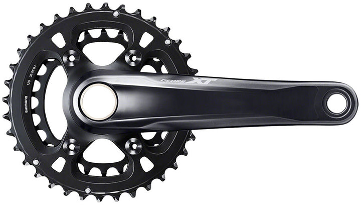 Juego de bielas Shimano Deore XT FC-M8100-2 - 175 mm, 12 velocidades, 36/26 dientes, eje Hollowtech II de montaje directo, interfaz negra