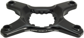 Araña de plato Cane Creek eeWings - 4 tornillos 110 80 BCD asimétrico CC Tipo de montaje de 3 tornillos Shimano GRX Sistema 1x 2x Solo BLK
