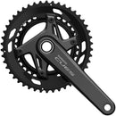 Juego de bielas Shimano CUES FC-U6030-2 - 175 mm, 9/10 velocidades, 50/34 dientes, asimétrico, 110 BCD, negro