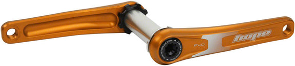 Juego de bielas Hope Evo de 175 mm con montaje directo y eje de 30 mm para espaciado trasero de 135/142/141/148 mm, color naranja