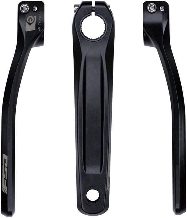 Juego de bielas para bicicleta eléctrica Shimano STEPS E8000/E7000/E6100, Full Speed ​​Ahead CK-751 - Pernos estriados en S de 165 mm, color negro