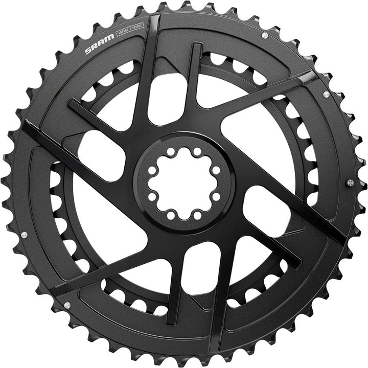 Kit de platos SRAM Rival 2x - 48/35 dientes, 2x12 velocidades, 8 tornillos, montaje directo, negro, E1