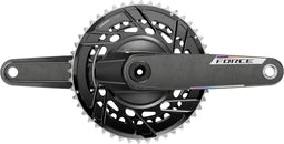 Juego de bielas SRAM Force AXS con medidor de potencia, 165 mm, 12 velocidades, rosca 50/37 dientes, eje DUB PM Spider de 8 tornillos, carbono E1