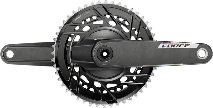 Juego de bielas SRAM Force AXS con medidor de potencia, 165 mm, 12 velocidades, rosca 50/37 dientes, eje DUB PM Spider de 8 tornillos, carbono E1