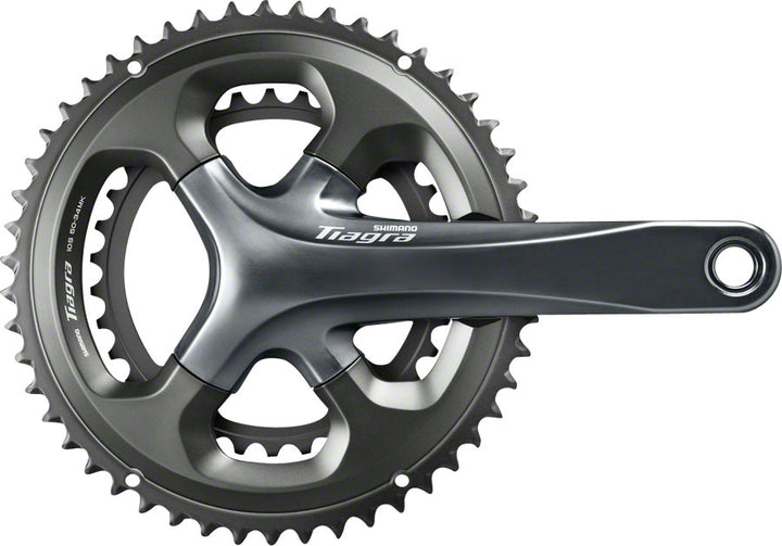 Juego de bielas Shimano Tiagra FC-4700 - 175 mm, 10 velocidades, 52/36 dientes, 110 BCD asimétrico, interfaz de eje Hollowtech II, color gris
