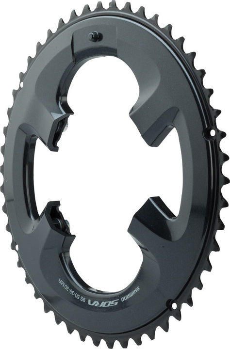 Shimano Sora R3030, modelo sin protector de plato, 50 dientes, 110 mm, 9 velocidades, plato exterior negro