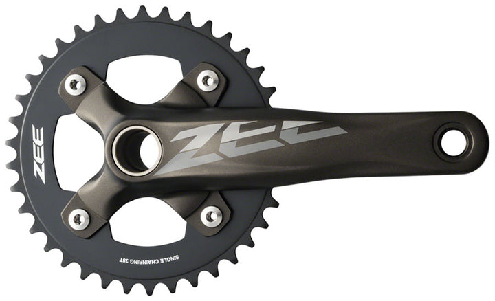 Juego de bielas Shimano ZEE FC-M640 - 170 mm, 10 velocidades, 36 dientes, 104 BCD, eje Hollowtech II, incluye pedalier negro