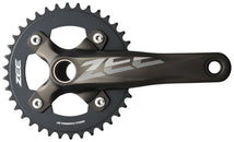 Juego de bielas Shimano ZEE FC-M640 - 175 mm, 10 velocidades, 36 dientes, 104 BCD, eje Hollowtech II, incluye pedalier negro