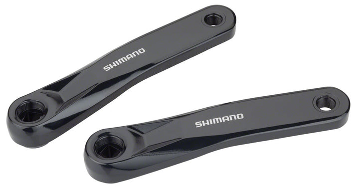 Juego de bielas para bicicleta eléctrica Shimano STEPS FC-E5010 - Eje cuadrado de 170 mm con interfaz JIS (negro)