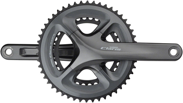 Juego de bielas Shimano Claris FC-R2000 - 170 mm, 8 velocidades, 50/34 dientes, 110 BCD, eje Hollowtech II, interfaz BLK