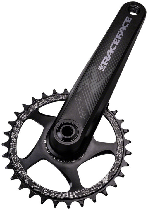 Juego de bielas RaceFace Aeffect R - 170 mm de montaje directo CINCH RaceFace EXI Interfaz de eje BLK