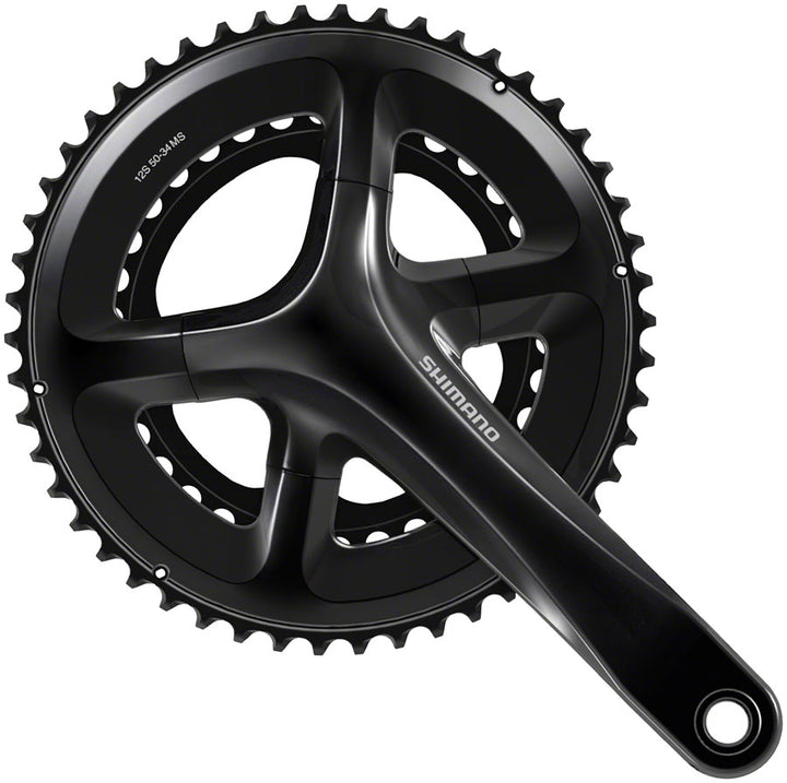 Juego de bielas Shimano 105 FC-RS520 - 170 mm, 12 velocidades, 50/34 dientes, 110 BCD asimétrico, interfaz de eje Hollowtech II, negro