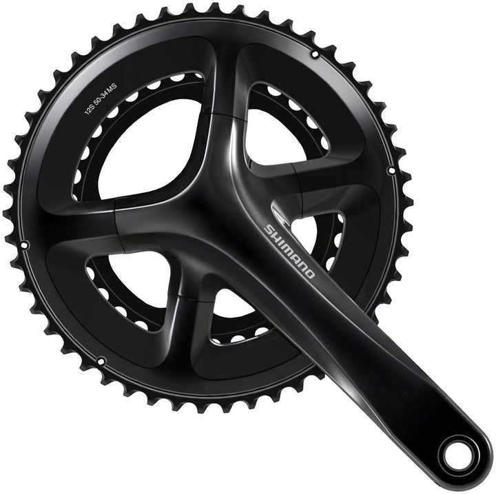 Juego de bielas Shimano 105 FC-RS520 - 172,5 mm, 12 velocidades, 50/34 dientes, 110 BCD asimétrico, interfaz de eje Hollowtech II, negro