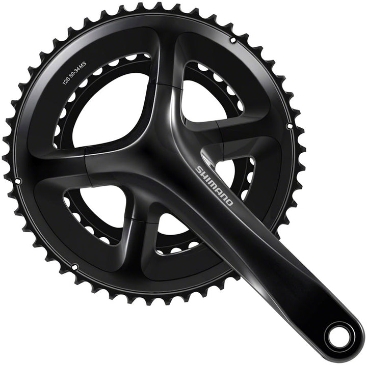Juego de bielas Shimano 105 FC-RS520 - 175 mm, 12 velocidades, 50/34 dientes, 110 BCD asimétrico, interfaz de eje Hollowtech II, negro
