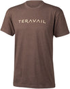 Camiseta de manga corta con el logotipo de Teravail - Unisex, color espresso, talla extra pequeña
