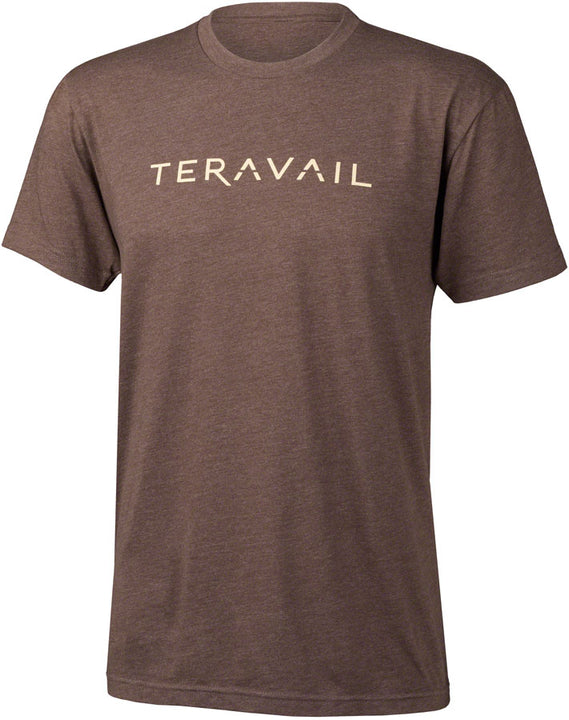 Camiseta de manga corta con el logotipo de Teravail - Unisex, color espresso, talla extra pequeña