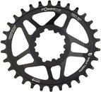 Plato elíptico Wolf Tooth de montaje directo - 30 dientes SRAM de montaje directo con tope de caída para bielas SRAM de 3 tornillos, desplazamiento de 6 mm, color negro
