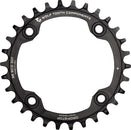 Plato Wolf Tooth 96 BCD simétrico - 34 dientes, 96 BCD, 4 tornillos, tope de caída para bielas Shimano (negro)