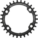 Plato Wolf Tooth 96 BCD - 38 dientes, 96 BCD asimétrico, 4 tornillos, tope de caída para bielas Shimano XT M8000 SLX M7000 (negro)