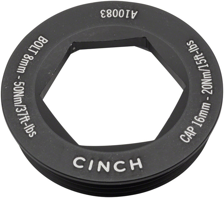 Juego de tapa y arandela para extractor de cigüeñal RaceFace CINCH - Para XC/AM, negro mate