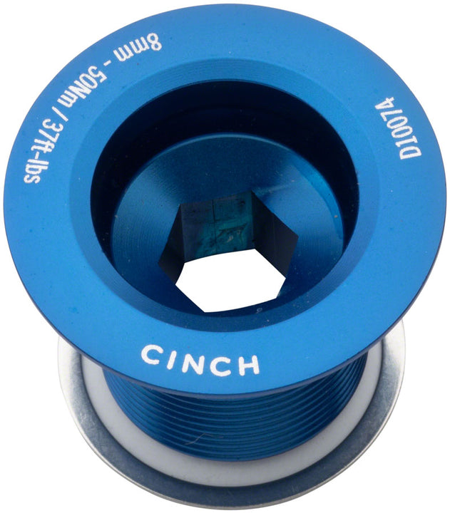 Tornillo de cigüeñal RaceFace CINCH con arandela - NDS M18 Azul brillante