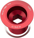 Tornillo de cigüeñal RaceFace CINCH con arandela - NDS M18 Rojo brillante