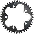 Plato Wolf Tooth para ciclocross de carretera (110 BCD, 38 dientes, 110 BCD, 5 tornillos, tope abatible, 10/11/12 velocidades, compatible con Eagle Flattop), color negro
