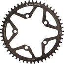 Plato Wolf Tooth para ciclocross de carretera (110 BCD) - 52 dientes, 110 BCD, 5 tornillos, tope abatible, 10/11/12 velocidades, compatible con Eagle Flattop, negro