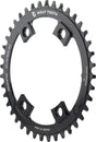 Plato Wolf Tooth Shimano 110 BCD asimétrico - 40 dientes, 110 BCD asimétrico, 4 tornillos, tope de caída para bielas Shimano, color negro