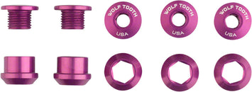 Juego de 1 perno para plato Wolf Tooth - Juego de 5 tornillos hexagonales dobles de 6 mm, color morado