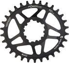 Plato elíptico Wolf Tooth de montaje directo - 28 dientes SRAM de montaje directo con tope de caída para bielas SRAM de 3 tornillos, desplazamiento de 6 mm, color negro