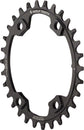 Plato elíptico Wolf Tooth 96 BCD - 30 dientes, 96 BCD asimétrico, 4 tornillos, tope de caída para bielas Shimano XT M8000 SLX M7000 (negro)