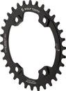 Plato elíptico Wolf Tooth 96 BCD - 32 dientes, 96 BCD asimétrico, 4 tornillos, tope de caída para bielas Shimano XT M8000 SLX M7000 (negro)