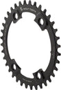 Plato Wolf Tooth Shimano 110 BCD asimétrico - 36 dientes, 110 BCD asimétrico, 4 tornillos, tope de caída para bielas Shimano (negro)
