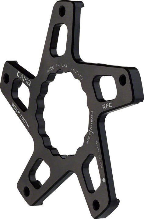 Araña de montaje directo Wolf Tooth CAMO RaceFace CINCH - M8, línea de cadena de 49 mm/desplazamiento de 6 mm