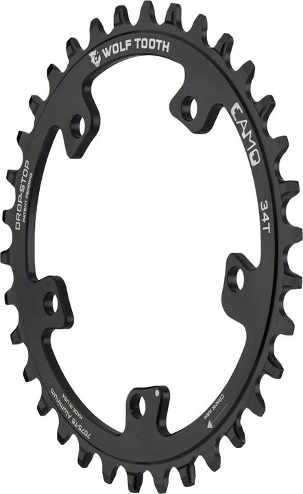 Plato de aluminio Wolf Tooth CAMO - 34 dientes Wolf Tooth CAMO Mount Drop-Stop A BLK