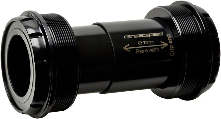CeramicSpeed T47/73 Bottom Bracket - Shimano MTB Coated Races Black