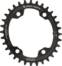 Wolf Tooth Elliptical 96 BCD Chainring - 30t 96 Asymmetric BCD 4-Bolt Drop-Stop For Shimano XTR M9000 M9020 Cranks BLK